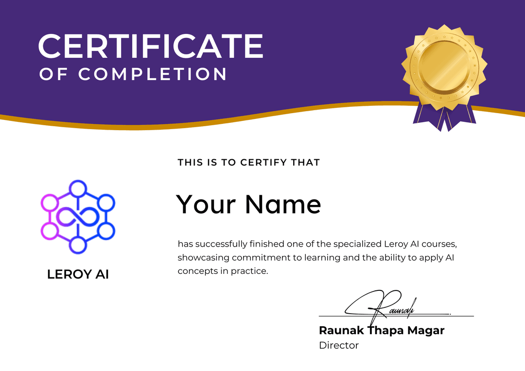 Course Completion Certificate